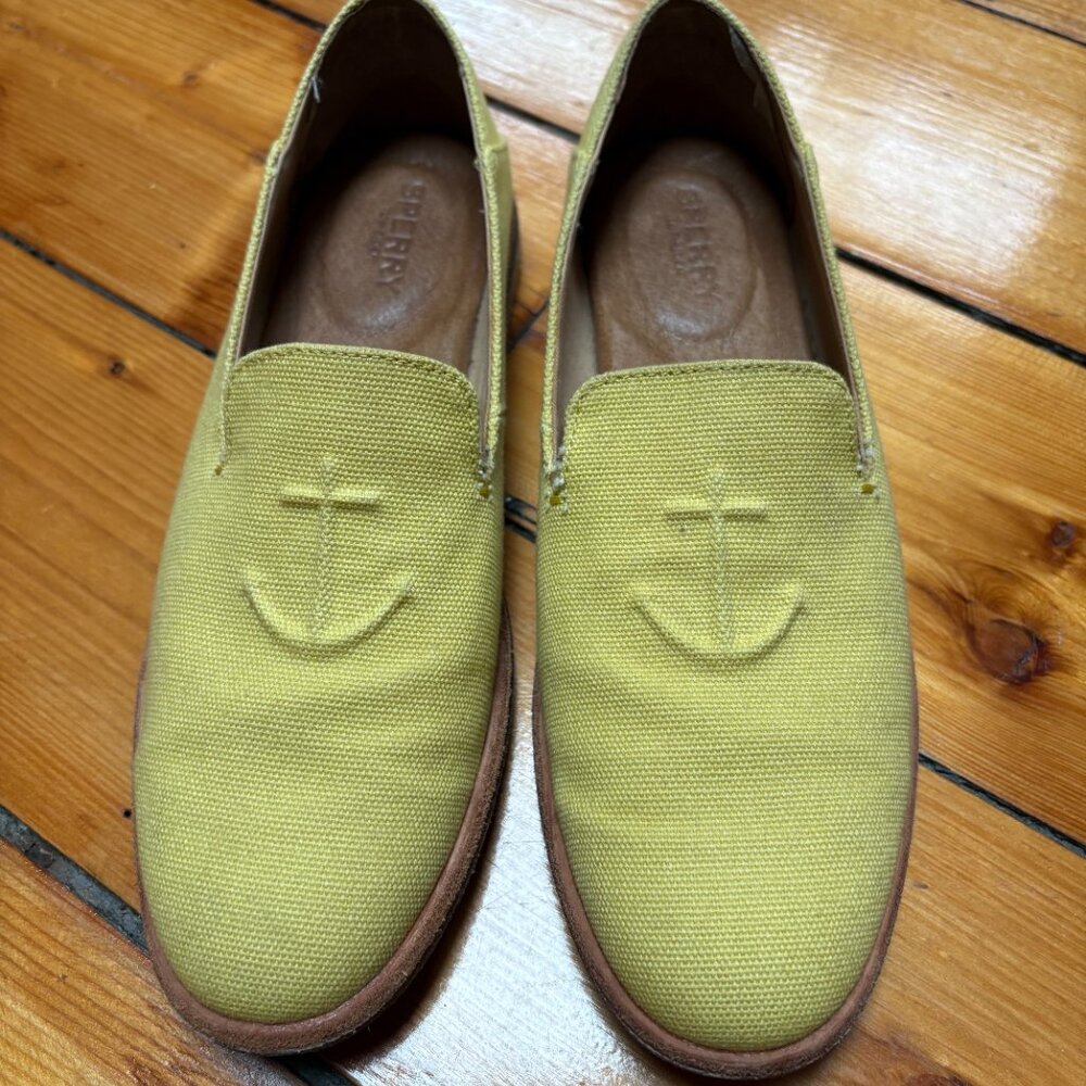 Sperry Top-Sider Seaport Leavy Nautical Canvas Loafer in Yellow